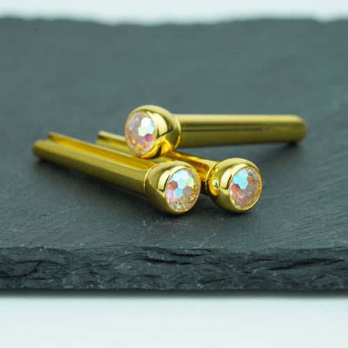 Guyker GX-005 Acoustic Guitar Bridge Pins with Pink Diamond Pattern Design