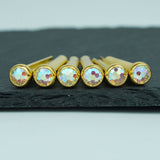 Guyker GX-005 Acoustic Guitar Bridge Pins with Pink Diamond Pattern Design, view 2