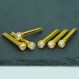 Guyker GX-005 Acoustic Guitar Bridge Pins with Pink Diamond Pattern Design, view 3