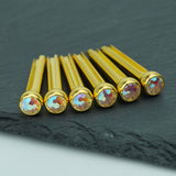Guyker GX-005 Acoustic Guitar Bridge Pins with Pink Diamond Pattern Design, view 4
