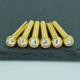 Guyker GX-005 Acoustic Guitar Bridge Pins with Pink Diamond Pattern Design, view 5