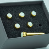 Guyker GX-009 Acoustic Guitar Bridge Pins with Pearl White Chips, view 4