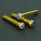 Guyker GX-011 Acoustic Guitar Bridge Pins with Blue-Violet Galaxy Pattern, view 2