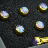 Guyker GX-011 Acoustic Guitar Bridge Pins with Blue-Violet Galaxy Pattern, view 3