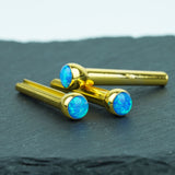 Guyker GX-012 Acoustic Guitar Bridge Pins with Blue Glass Chips, view 2