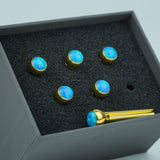 Guyker GX-012 Acoustic Guitar Bridge Pins with Blue Glass Chips, view 6