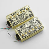 Guyker HBA5-PC003 Double-Coil Pickup Set Skull Butterfly Engraved Cover, view 3