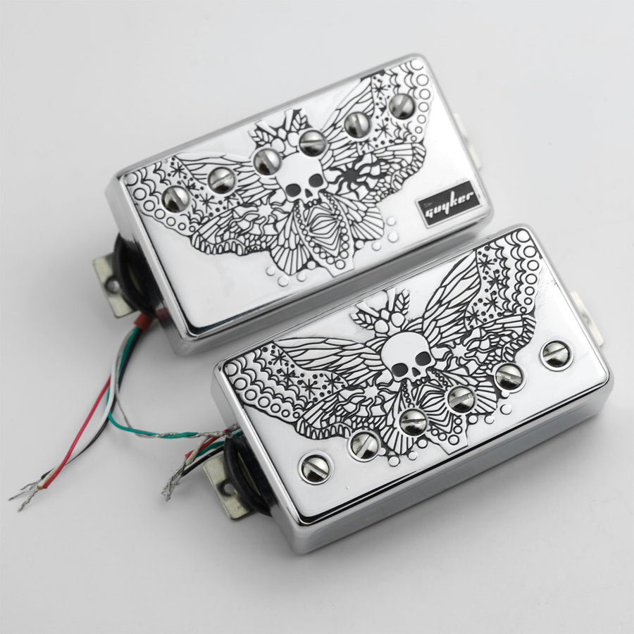 Guyker HBA5-PC007 Double-Coil Pickup Set Skull Engraved Cover
