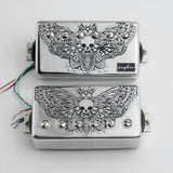 Guyker HBA5-PC007 Double-Coil Pickup Set Skull Engraved Cover, view 3