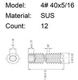 Guyker Imperial Saddle Height Adjustment Screws 12PCS for FD ST Guitar Bridge Saddles, view 3