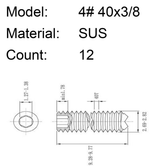 Guyker Imperial Saddle Height Adjustment Screws 12PCS for FD ST Guitar Bridge Saddles, view 4