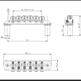 Guyker JZA-001 CNC Aluminum 6 String Guitar Bridge Roller Bridge For Jazzmaster 9.5/7.25" Radius, view 5