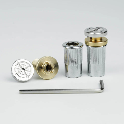 Guyker LZ003 Adjustable Stop Tailpiece Studs & Bushings Set for LP-Style Guitar, M8