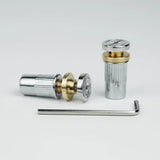 Guyker LZ003 Adjustable Stop Tailpiece Studs & Bushings Set for LP-Style Guitar, M8, view 2