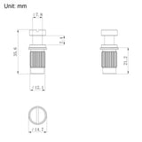 Guyker LZ004 Adjustable Stop Tailpiece Studs & Bushings Set for LP-Style Guitar, view 5