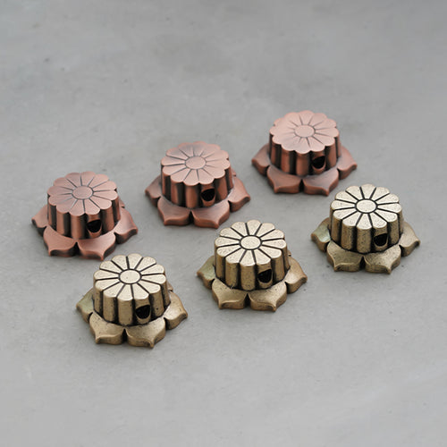 Guyker NKB-006 Potentiometer Knob Flower Style Set Gold Bronze Diameter 6MM