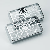 Guyker PC009 50-52MM Nickel Silver Material Humbucker Spider Web Hollow Design Guitar Pickup Covers Set, view 2