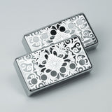 Guyker PC010 50-52MM Nickel Silver Material Humbucker Kaleidoscope Pattern Hollow Design Guitar Pickup Covers Set, view 2