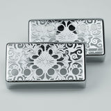 Guyker PC010 50-52MM Nickel Silver Material Humbucker Kaleidoscope Pattern Hollow Design Guitar Pickup Covers Set, view 5