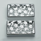 Guyker PC011 50-52MM Nickel Silver Material Humbucker Tree Pattern Hollow Design Guitar Pickup Covers Set, view 4