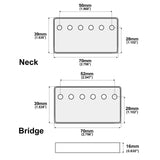 Guyker PC016 Nickel Silver Humbucker Iridescent Stone Pattern Guitar Pickup Covers Set, view 5