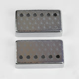 Guyker PC017 Nickel Silver Humbucker Iridescent Triangle Pattern Guitar Pickup Covers Set, view 3