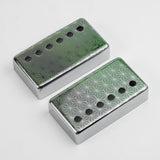 Guyker PC017 Nickel Silver Humbucker Iridescent Triangle Pattern Guitar Pickup Covers Set, view 4