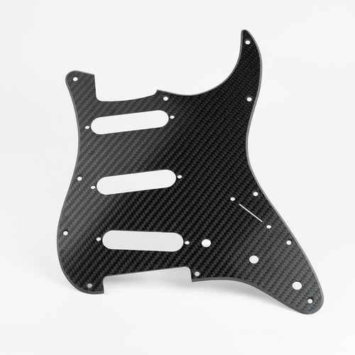 Guyker PG005T Forged Carbon Fiber SSS Pickguard 11-Hole for Strat-Style Electric Guitar