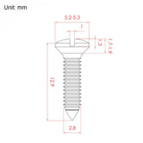 Guyker Stainless Steel Pickguard Screws M2.8×12.9mm for Electric Guitar, view 3