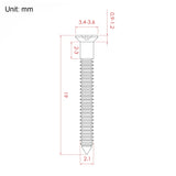 Guyker Stainless Steel Pickup Frame Mounting Screws M2.1×14/19mm for Electric Guitar, view 4