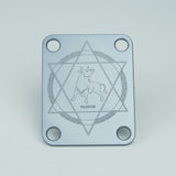Guyker R1003 Zodiac Neck Plate Aluminum Alloy 4-Hole Neck Joint Plate for Guitar & Bass, view 2