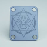 Guyker R1003 Zodiac Neck Plate Aluminum Alloy 4-Hole Neck Joint Plate for Guitar & Bass, view 4