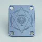 Guyker R1003 Zodiac Neck Plate Aluminum Alloy 4-Hole Neck Joint Plate for Guitar & Bass, view 6