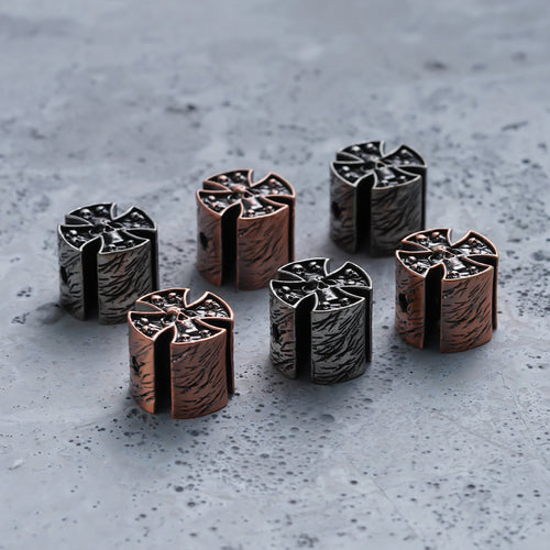 GUYKER CKB012 Brass Knobs Cross Skeleton Style Dual Color Option