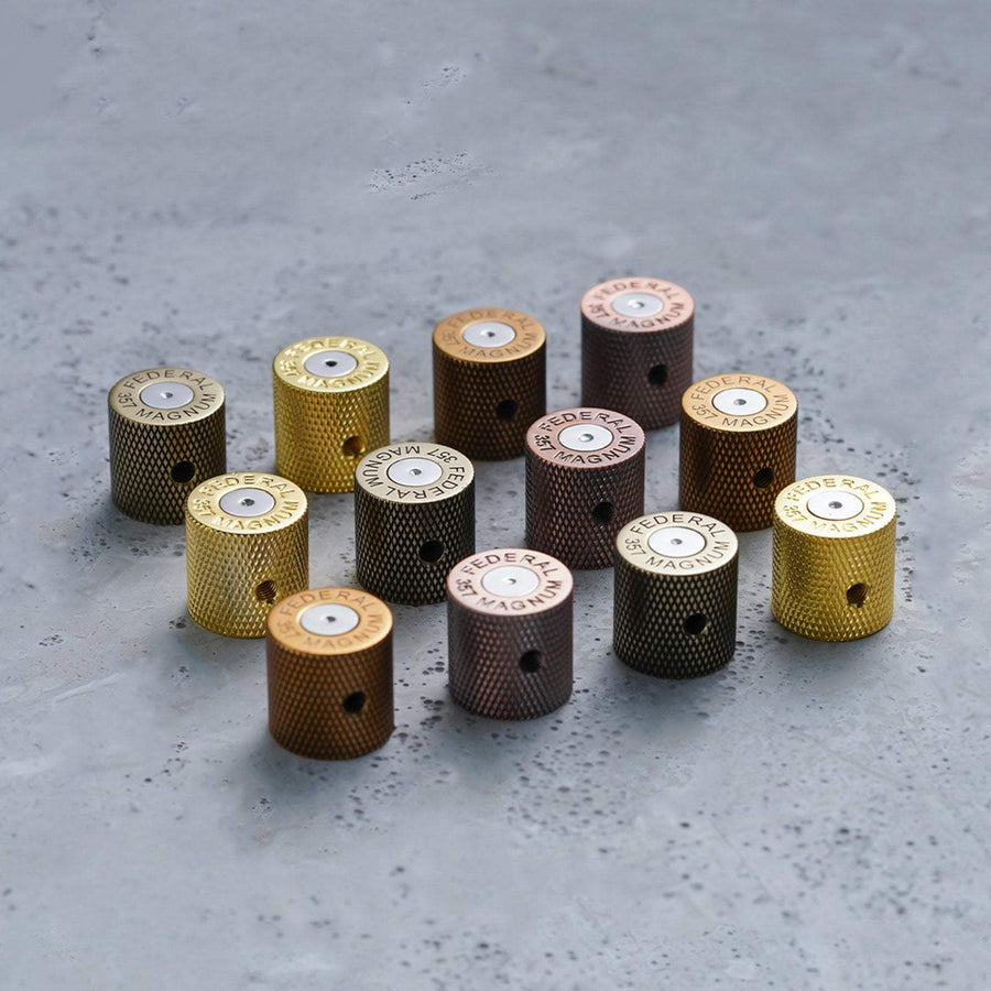 Guyker CKB010 Flat Top Knobs Bronze/Antique Brass Bullet Case Style