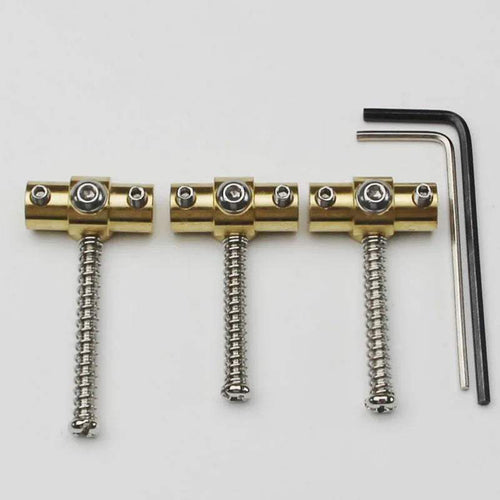 Guyker BRASS SWIVEL Guitar Bridge Saddles with Wrench for TL Electric Guitar