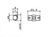 Guyker BRASS SWIVEL Guitar Bridge Saddles with Wrench for TL Electric Guitar, view 3