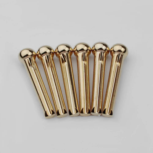 Ready to Ship (US) | 1 Set ( 6 Pcs ) GUYKER Brass Pins Folk Acoustic Guitar Bridge Pins High Craftsmanship