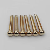 Ready to Ship (US) | 1 Set ( 6 Pcs ) GUYKER Brass Pins Folk Acoustic Guitar Bridge Pins High Craftsmanship, view 3