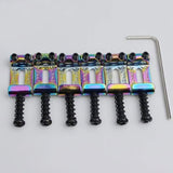 Guyker Ready to Ship (US) |6Pcs Chameleon Tremolo Bridge Bent Stainless Steel Saddles System 10.8MM Replacement for ST TL Electric Guitar Rainbow, view 3