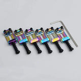 Guyker Ready to Ship (US) |6Pcs Chameleon Tremolo Bridge Bent Stainless Steel Saddles System 10.8MM Replacement for ST TL Electric Guitar Rainbow, view 5