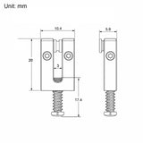Guyker Ready to Ship (US) |Brass Bridge Roller Saddles For FD Strat & TL Electric Guitar With Chrome Screws, view 3