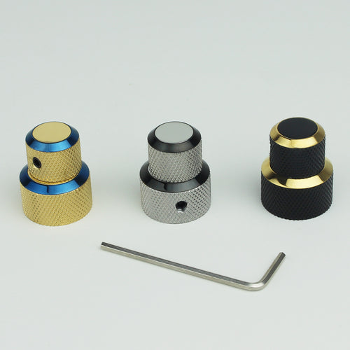 Guyker Ready to Ship (US) | CKB004-New Guitar Volume Tone Dual Knurled Control Knobs, Control Knobs High Grade Dome Volume Tone Knob Replacement