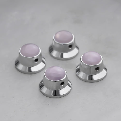 Guyker Ready to Ship (US) | CKB020 Electric Guitar Bass Dia. 6 Metal Control Volume Knob Hat Type Opal Stone Surface
