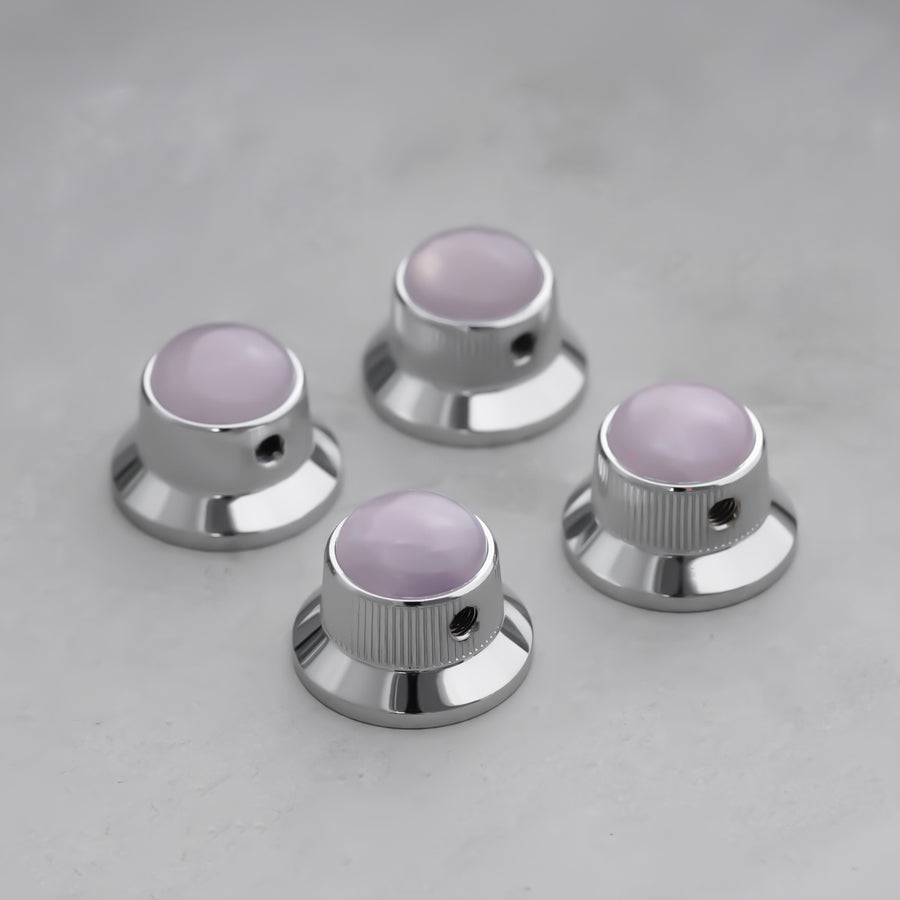 Guyker Ready to Ship (US) | CKB020 Electric Guitar Bass Dia. 6 Metal Control Volume Knob Hat Type Opal Stone Surface