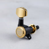 Guyker Ready to Ship (US)| GK-07SP Guitar Machine Heads Tuners (Dopamine Black With Gold), view 4