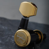 Guyker Ready to Ship (US)| GK-07SP Guitar Machine Heads Tuners (Dopamine Black With Gold), view 6