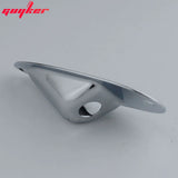 Ready to Ship (US) | Guyker 1 Piece Oval Curved Metal Jack Plate Jackplate Chrome/ Smoke Gray for Electric Guitar Bass, view 2
