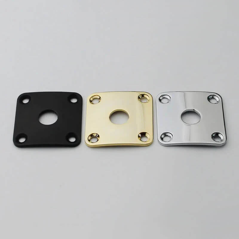 Ready to Ship (US) | Guyker 1 Piece Square Curved Metal Jack Plate For Electric Guitar Bass