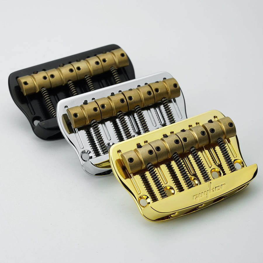 Ready to Ship (US) | Guyker GB408 Zinc Alloy Fixed Bass Bridge with Solid Brass Saddles 4-String Vintage Style